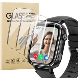 KUSINHOKA Pack of 3 Screen Protectors Compatible with SWGOTA 4G Smartwatch T40/AKUMAKA 4G Children's Smartwatch, [Anti-Scratch] Soft TPU Screen Protector, Full Coverage HD Clear Anti-Fingerprint Film