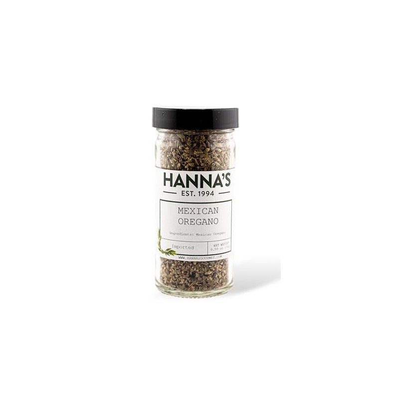 Hanna's Oregano Mexican, Premium Quality, 4 fl oz Glass Jar