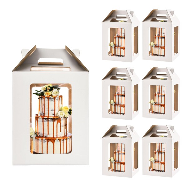 XININSUN XININSUN 12inch Tall Cake Boxes with windows,12x12x14 Tall Cake