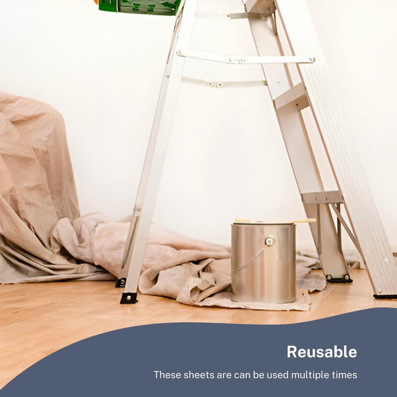 2 x Laminated Cotton Dust Sheets, Decorating, 6ft x 3ft,