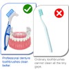 ZKGYUS Pack of 5 Denture Toothbrushes, Portable Denture Cleaning Brushes