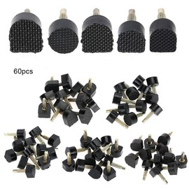 Candeon Heel Tips, 60 Pieces (5 Different Sizes), Repair Tips for Shoes with High Heels, Replacement for Dowel Lifters