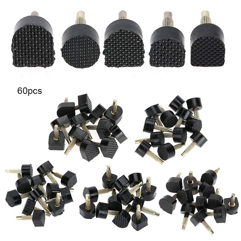 Candeon Heel Tips, 60 Pieces (5 Different Sizes), Repair Tips