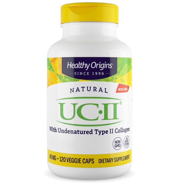 Healthy Origins, Natural UC-II (Natural Type 2 Collagen), 120 Capsules, Laboratory Tested, Gluten Free, Soy Free, GMO Free