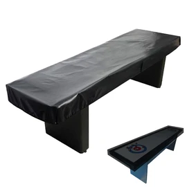 COOSOO Shuffleboard Table Cover Waterproof Outdoor 9FT 12FT 14 FT Shuffleboard Table Cover Weather Resistant Dustproof Furniture Protective Black