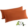 Horbaunal 2 Pack Microfiber Body Pillow Covers Burnt Orange Body