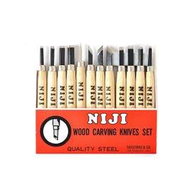 Yasutomo Wood Carving Knives Set Standard 12 Pieces