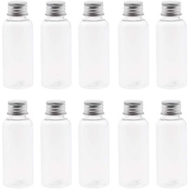 POFET Pack of 10 50ml Liquid Sample Bottle, Essential Oils, Lotion Cream Storage Bottles, Spice Containers, Juice Jars