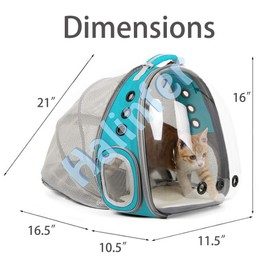 Expandable Cat Backpack, Space Capsule Transparent Pet Carrier for Small Dog, Pet Carrying Hiking Traveling Backpack