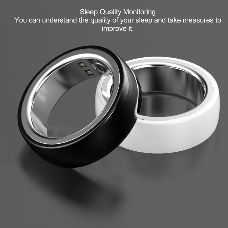 Smart Health Ring Stainless Steel Waterproof 23mah Lightweight Sleep Health