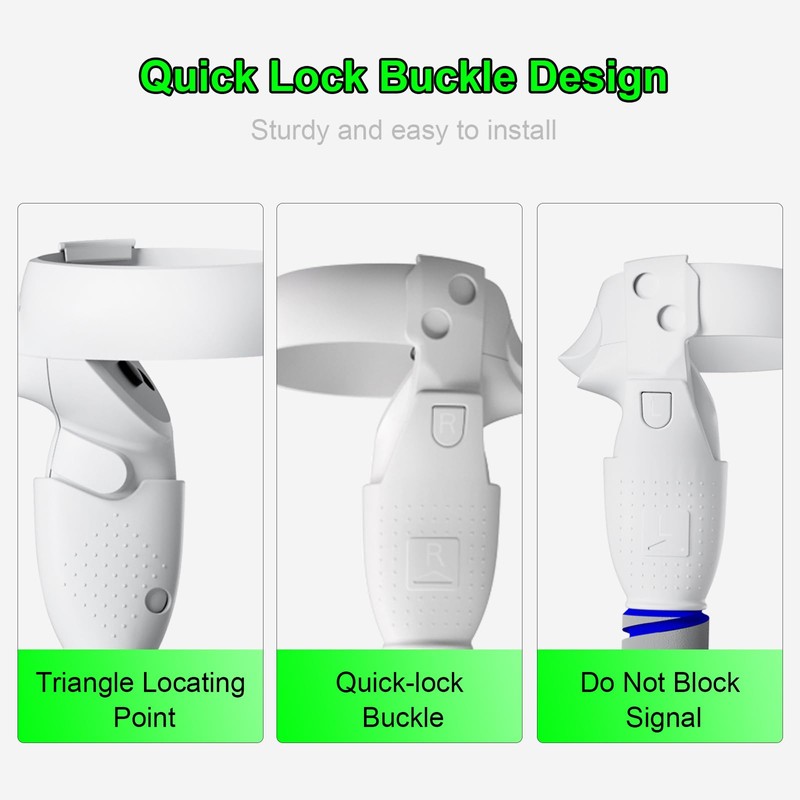 JUBOTY 3 in 1 Upgraded VR Dual Long Stick Handle