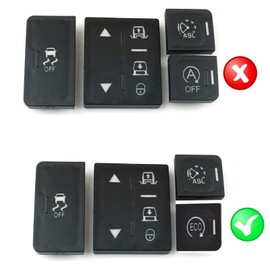 VIP KROM for Land Rover Range Sport 2014-2017 ECO MOD ASL Raise Lover Center Console Button Knob Trim 4pcs, Black, VIPLR0517-1FBA