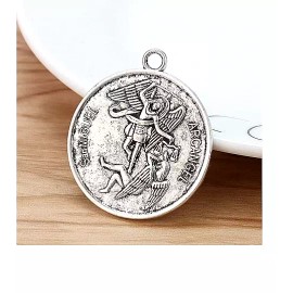 Fashion Jewelry ANGEL SAINT MICHAEL ARCHANGEL TETRAGRAM Pendant On 22" 925 Sterling Silver Chain