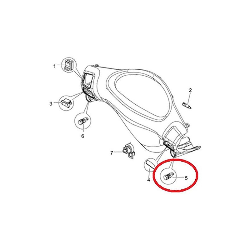 OEM Piaggio BV Fly Vespa ET Start Button - 58057R