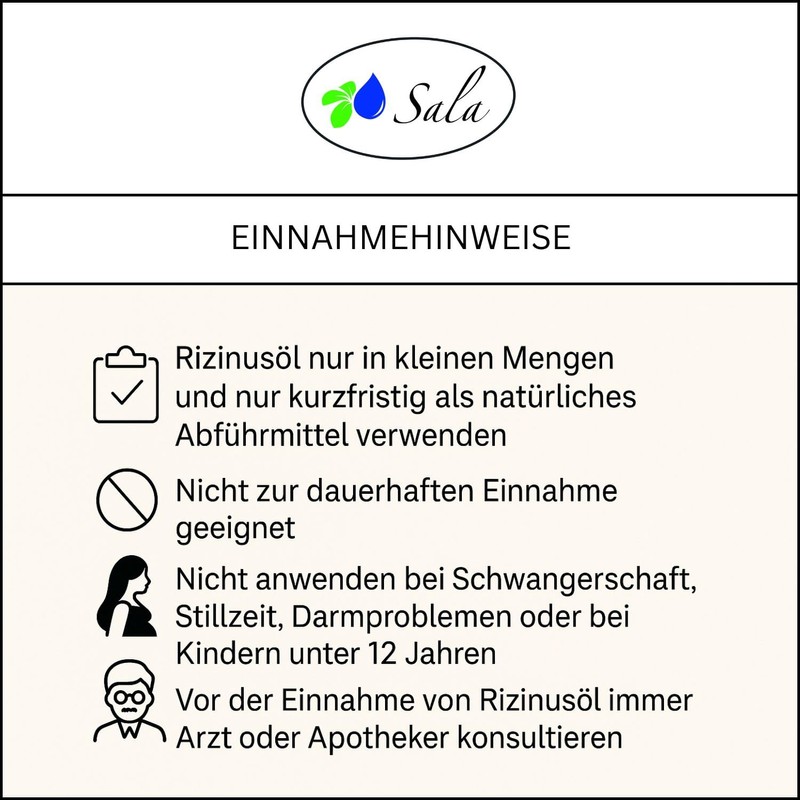 Sala Rizinusöl kaltgepresst BIO 50 ml Pipette