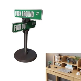 Decorative Street Sign, Find Out Design, 3D Printed Funny Desk Ornament for Home, Office, Living Room