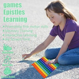 Zamety Pop It Autism Toy, Plopper Toy, Children's Enlightenment Numbers 1-200 Sensory Stress Reduction Double-Sided Toy, Adult Anti-Stress Relief, Anxiety, Practical Carry Toy