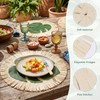 12Pcs Placemats and Palm Placemat, Green Straw Leaf Table Mat,