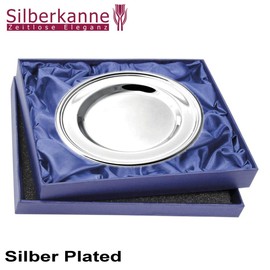 SILBERKANNE Bottle Coaster Diameter 15.5 cm Silver Plated Silver Plated in Premium Workmanship