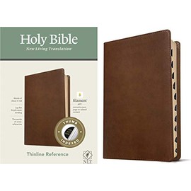 NLT Thinline Reference Holy Bible (Red Letter, LeatherLike, Rustic Brown, Indexed): Includes Free Access to the Filament Bible App Delivering Study Notes, Devotionals, Worship Music, and Video