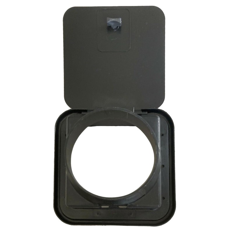 4-1/2" Back Hole BLACK Sewer Hose Hatch Cover 5000 Replacement