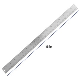 Pacific Arc 18 Inch Graphics Art Ruler, with Inches, Agate, Pica, and Points, Stainless Steel