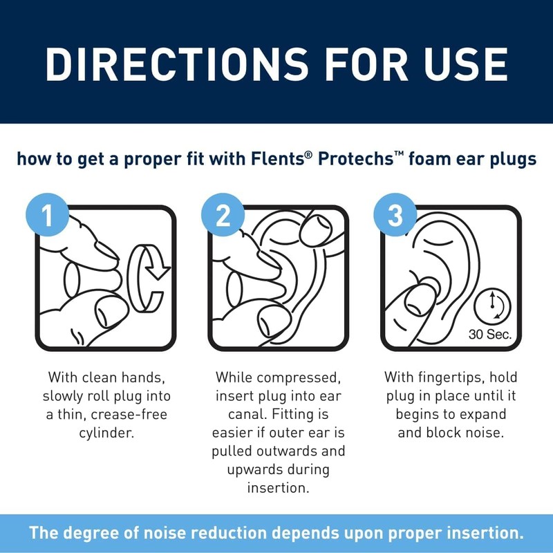 Flents Protechs Real Quiet Foam Ear Plugs for Small Ear