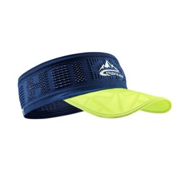 Sombreros de visera para mujer, plegables y transpirables de malla con protección UV, ala ancha para actividades al aire última intervensión, viajes, playa, Azul (diadema), One Size