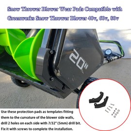 Snow Thrower Blower Wear Pads Compatible with Greenworks Snow Thrower Blower 40v, 60v, 80v