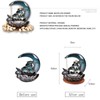 XUDREZ Moon Backflow Incense Burner, Lotus Leaf Pond Ceramic Incense