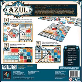 Plan B Games , Azul, Tile Laying Game, Ages 8+, 2 to 4 Players, 30 to 45 Minutes Playing Time,Black