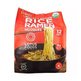 Lotus Foods Gourmet Organic MIllet and Brown Rice Ramen Noodles 12 Pack