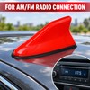2 Pack Universal Shark Fin Car Roof Antennas with AM/FM