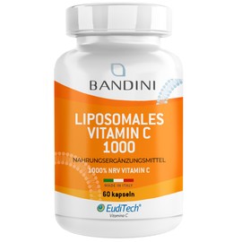 Bandini® Liposomal Vitamin C 60 Vegetable Capsules - Bandini Pharma Dietary Supplement - High Bioavailability - Contributes to the Function of the Immune System