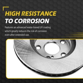 Owaysafe Rear for 2009-2017 Chevy Traverse Brakes Rotors, for 2008-2017 Buick Enclave, 2007-2016 GMC Acadia, 2007-2010 Saturn Outlook Vented disc Left Right Side Vented disc Replacement 55151