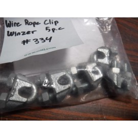 Unbranded Zinc Plated Wire Rope Clips  3/16"   PACK OF 5