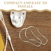 Healifty 20 x Stainless Steel Shower Curtain Hooks Gold 7