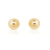 DTPsilver® 925 Sterling Silver Yellow Gold Plated Round Ball Studs