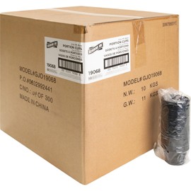 Genuine Joe 19068 Portion Cups, 4oz., 50BG/CT, Black