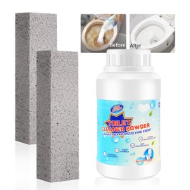 Pumice Stone Toilet Bowl Cleaning Brush - Superb for cleaning hard water rings, Calcium buildup and stains - Pumice Stone Toilet Cleaning Stick - for cleaning toilets, Bathrooms