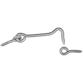 National Hardware N117-994 V2000 Hooks & Eyes in Zinc plated, 2 pack,3 Inch