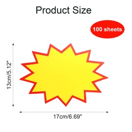 Pack of 100 Retail Shop Price Tags Yellow Price Display Sign for Shops Retail Shop Price Tags