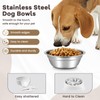 50 Pcs 5.5 Inch Stainless Steel Dog Bowls Replacement Basic