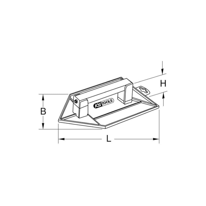 KS Tools 144.0532 Float, pointed, 130x200mm