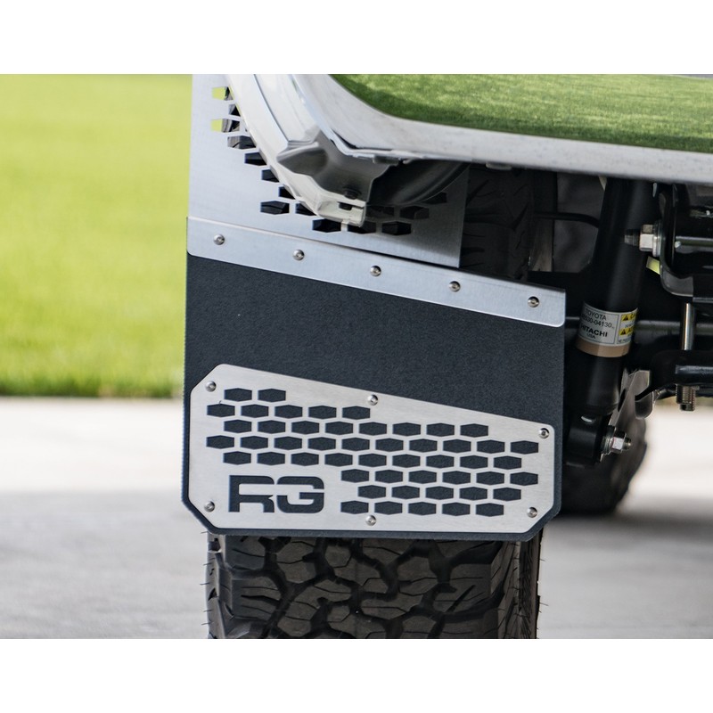 REK-mesh Off-Road Mud Flaps (Brushed on Black)