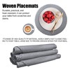 HEYOMART Round Placemats and Coasters Set of 6, Braided Woven