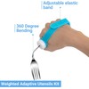 Adaptive Utensils Aid Tableware- Weighted Special Spoon Fork Sets, Travel