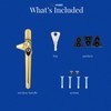 XFORT Locking Cockspur Window Handle Installation Kit in Polished Brass,