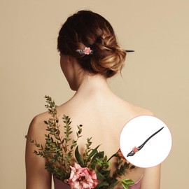 Housoutil Ebony Hairpin, Chinese Chopsticks for Hair, Vintage Hair Pins Fork Updo Making Accessory for Long Hair