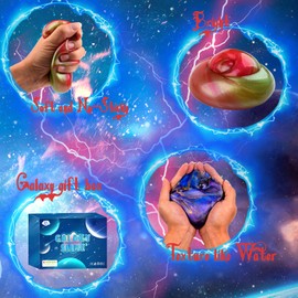 Galaxy Slime Kit with 60 Pack,Slime Party Favors for Kids, Non Sticky,Wet,Soft Sludge Toy Mini Slime Bulk for Boys Girl, Stress Relief,Goodie Bags, Christmas Stuffers